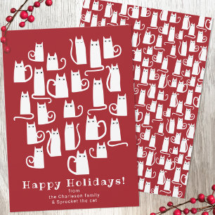 Cartão de Natal Engraçado para Gato