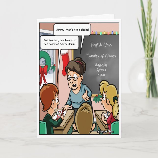 Cartão de Natal Engraçado para o Papai Noel (Frente)