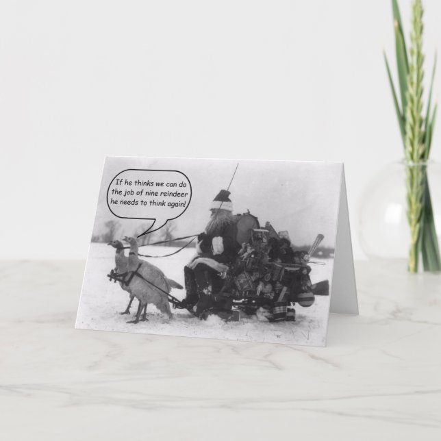 Cartão de Natal Engraçado para Substituir Reindeer (Frente)