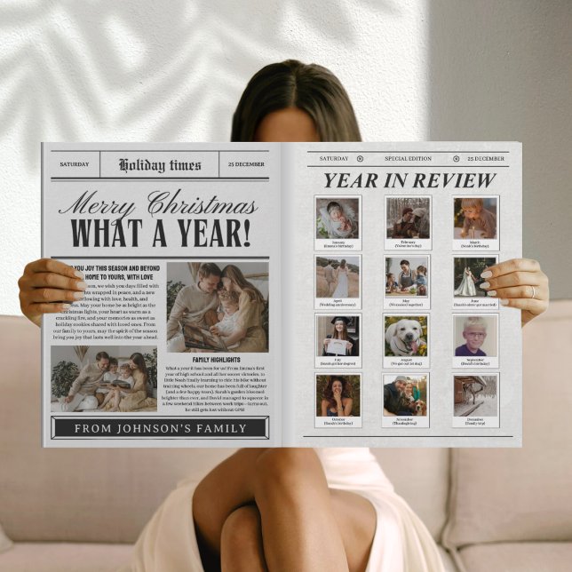 Cartão de Natal engraçado para um jornal que ano (Criador carregado)