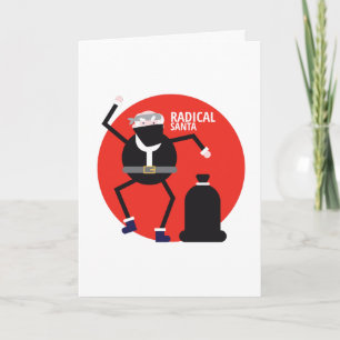 Cartão de Natal engraçado Radical Sanata vermelho
