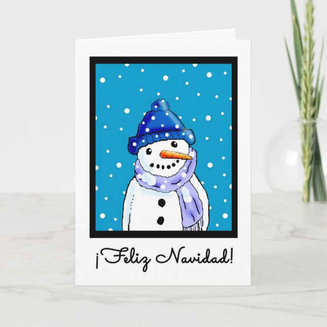 Cartão de Natal espanhol - Feliz Navidad (Frente)