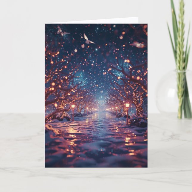 Cartão de Natal - Esperança e paz (Frente)