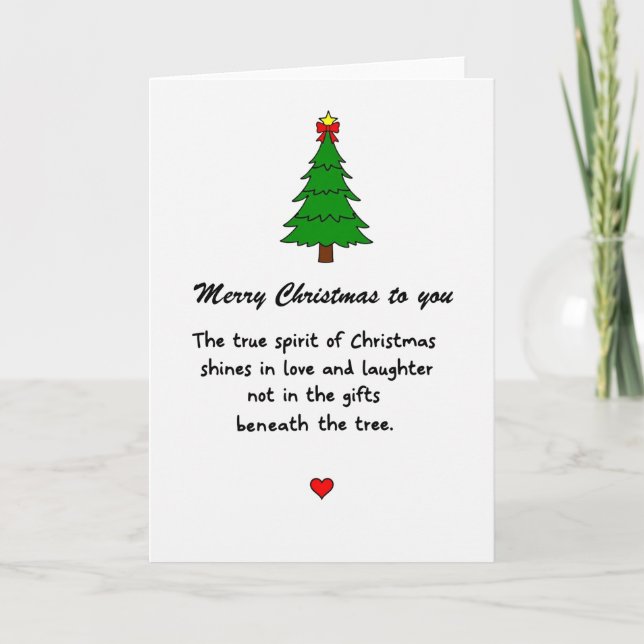 Cartão de Natal Espírito Amor e Riso (Frente)