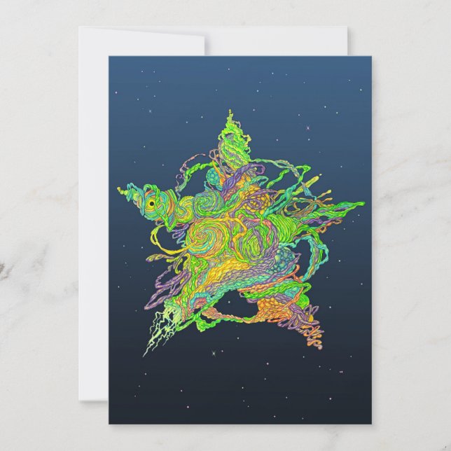 Cartão de Natal Estrela Artística de Natal (Frente)