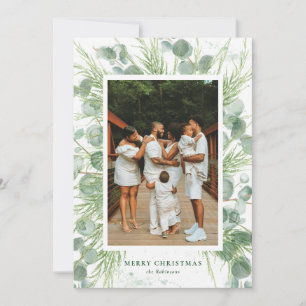 Cartão de Natal Eucalyptus com Aquarela