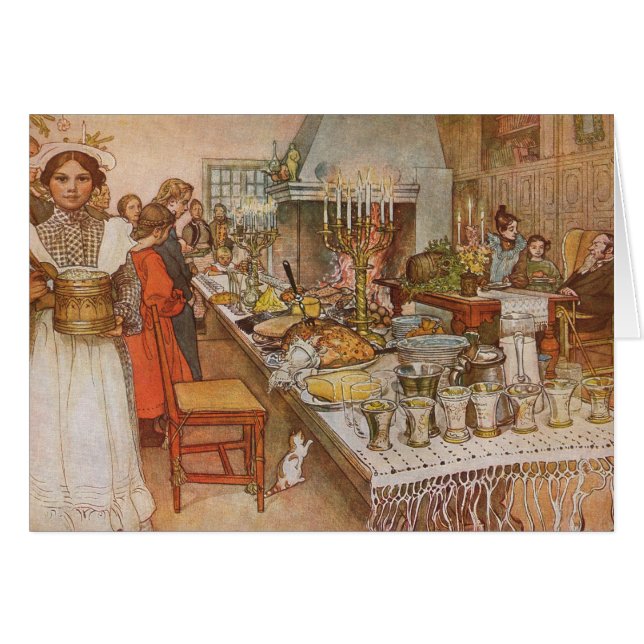 Cartão de Natal Eve Carl Larsson 1904 (Frente Horizontal)