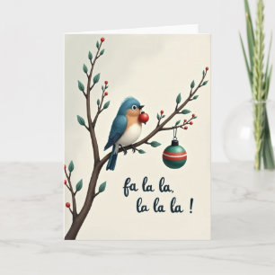 Cartão de Natal Fa La La Bird