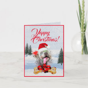 Cartão de Natal Fácil de Personalizar do Cão Weima