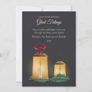 Cartão de Natal Família Lantern Glow