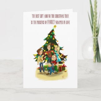 Cartão de Natal - Família no Natal