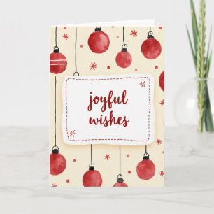 Cartão de Natal Felicitações em Aquarela