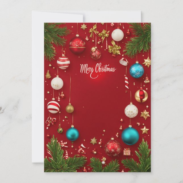 cartão de Natal feliz  (Frente)