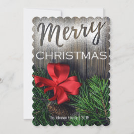 Cartão de Natal Feliz com Foto de Solteiro de Um C