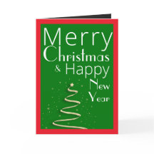 Cartão de Natal Feliz com Foto de Solteiro de Um C