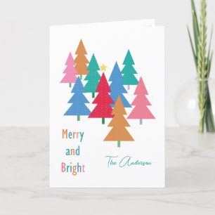 Cartão de Natal feliz e brilhante