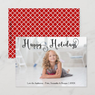 Cartão de Natal Feliz Feriados Foto Suave-3x5