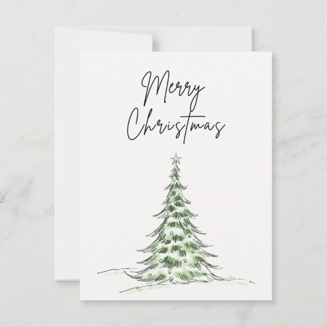 Cartão de Natal "Feliz Natal" - Árvore (Frente)