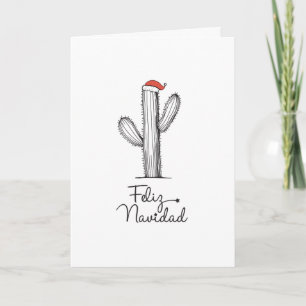 Cartão de Natal Feliz Navidad Cactus