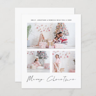 Cartão de Natal Feliz para a Família de Fotos do B