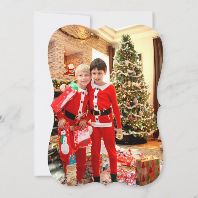 Cartão de Natal Feliz para a Família Dourada (Frente)