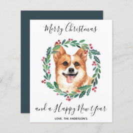 Cartão de Natal Feliz para Cachorro Welsh Corgi