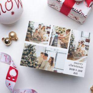 Cartão de Natal Feliz para Colagem de Fotos