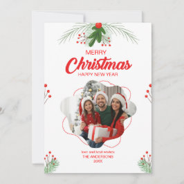 Cartão de Natal Feliz para Colagem de Fotos Modern