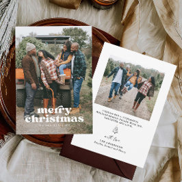 Cartão de Natal Feliz para Foto da Família