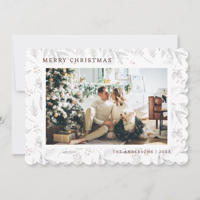 Cartão de Natal Feliz para os Botânicos do inverno (Frente)