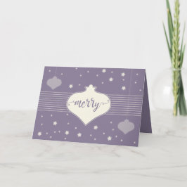 Cartão de Natal "Feliz" retrô moderno e elegante