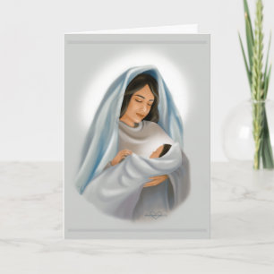 Cartão de Natal/Feriado para Madonna e Criança