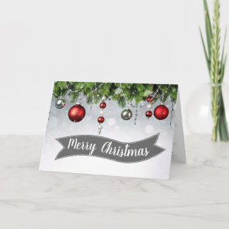Cartão de Natal festivo do ornamento