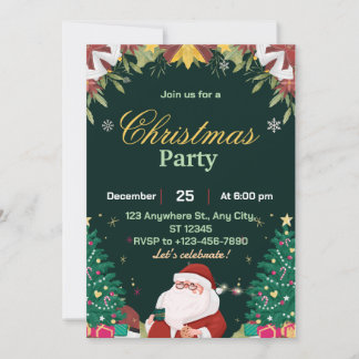 Cartão de Natal Festivo Mínimo Imprimível