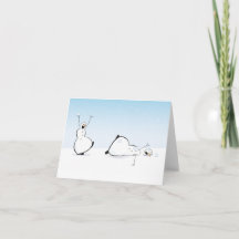 Cartão de Natal festivo para bonecos de neve