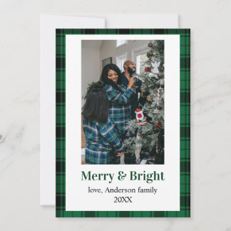 Cartão de Natal Flannel de Foto da Família