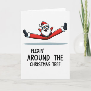 Cartão de Natal Flexin Around The Tree
