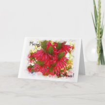 Cartão de Natal - Flores de Erica