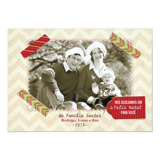 Cartão de Natal foto Convite 12.7 X 17.78cm
