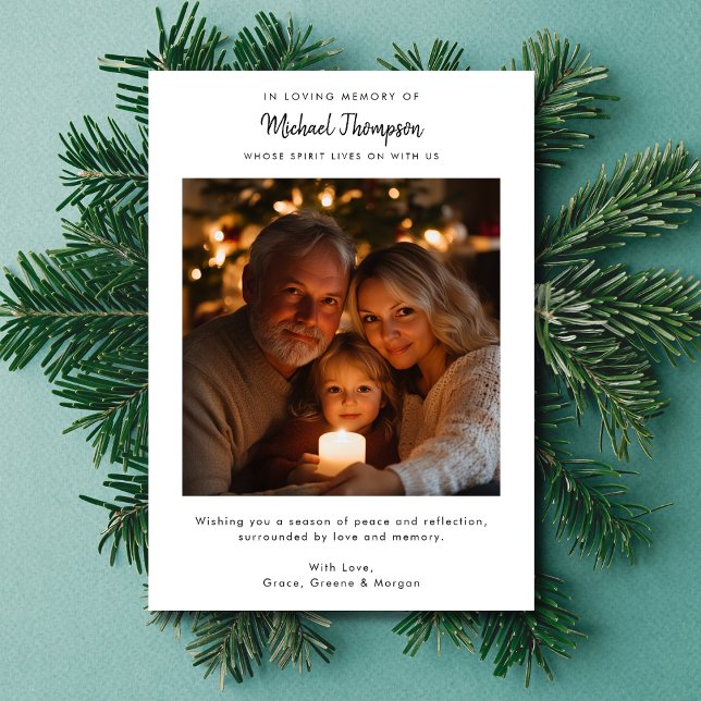 Cartão de Natal Fotográfico após a morte na famíli (Criador carregado)