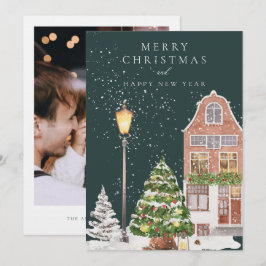 Cartão de Natal Fotográfico da Casa do Inverno