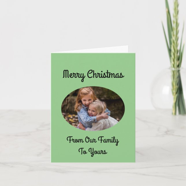 Cartão de Natal Fotográfico de nossa família para  (Frente)