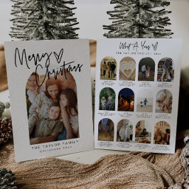 Cartão de Natal Fotográfico do Ano Moderno em Revi