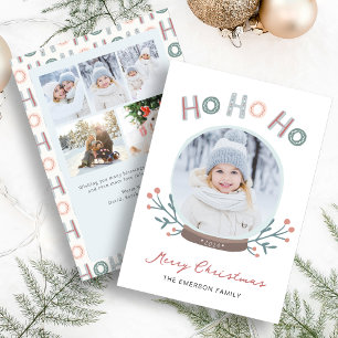 Cartão de Natal Fotográfico do Globo de Neve