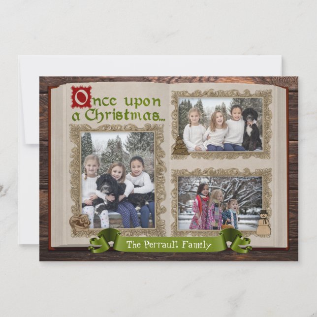 Cartão de Natal Fotográfico do Livro do Fairytail (Frente)