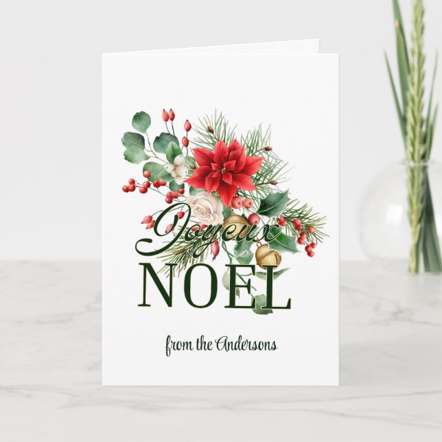 Cartão de Natal francês Joyeux Noel (Frente)