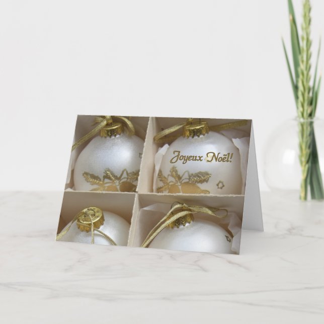 Cartão de Natal francês para Joyeux Noël (Frente)