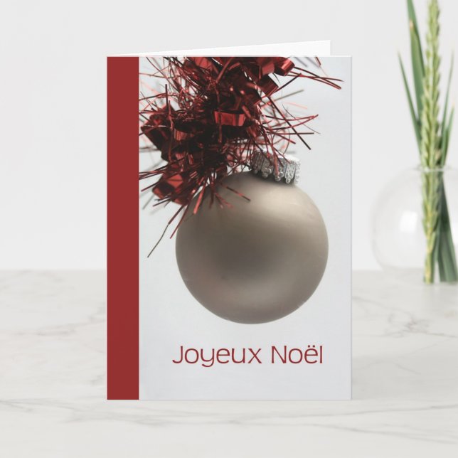 Cartão de Natal francês para Joyeux Noël (Frente)