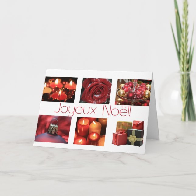 Cartão de Natal francês para Joyeux Noël (Frente)