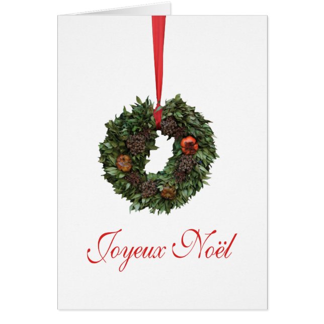 Cartão de Natal francês para Joyeux Noël (Frente)